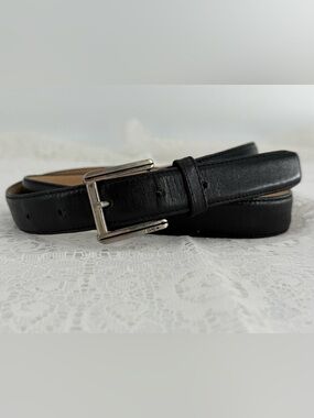 Pierre Cardin Vintage Black Leather Belt 38